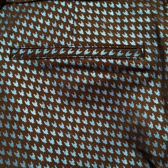 Old Navy Blue & black Metallic Houndstooth Pixie Ankle Pants, size 10 - NWT - Picture 11 of 11